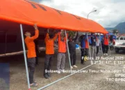 BPBD Kabupaten Luwu Kirim Bantuan Tenda dan Logistik ke Sorowako
