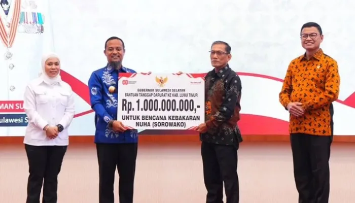 Gubernur Sulsel Salurkan Rp1 Miliar untuk Korban Kebakaran Sorowako