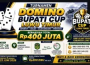 Turnamen Domino Bupati Luwu Timur Cup I Diprediksi Semarak, Peserta dari Berbagai Provinsi Mulai Mendaftar