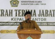 Sertijab Kemenag Lutim, Bupati Irwan Tekankan Sinergi