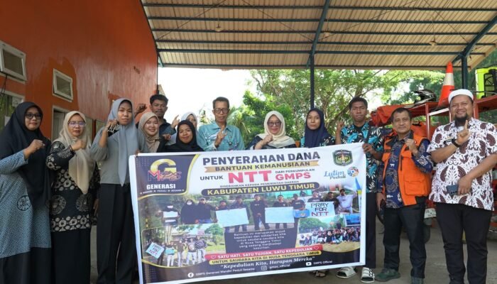 Solidaritas untuk NTT, Wabup Luwu Timur Terima Bantuan dari GMPS