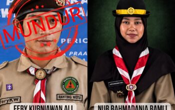 Kolase foto Fery Kurniawan Ali Ketua DKR Wotu yang mundur dan Nur Rahmadania Ramli Wakil Ketua DKR Wotu