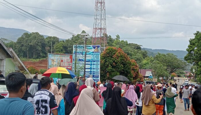 Ratusan Warga Lampia Turun Jalan, Dukung Penuh PSN Luwu Timur