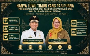 HANYA LUWU TIMUR YANG PARIPURNA: Pendidikan Gratis dari Rambut sampai Ujung Kaki, dari TK Hingga Kuliah Semua Dibiayai