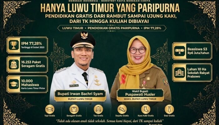 HANYA LUWU TIMUR YANG PARIPURNA: Pendidikan Gratis dari Rambut sampai Ujung Kaki, dari TK Hingga Kuliah Semua Dibiayai