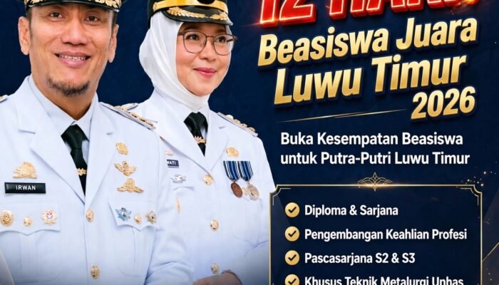 Investasi SDM Jangka Panjang: Beasiswa Juara Luwu Timur 2026 Masuki Fase Akhir, 2.725 Mahasiswa Sudah Amankan Kursi