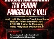 Tersangka Qadriah Ningsih Tidak Hadir Dua Kali, Polres Lutim Disurati LBH & Adat To Manurung Tanpa Legalitas Yang Sah