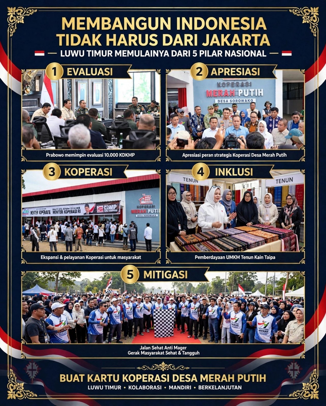 Membangun Indonesia Tidak Harus dari Jakarta: Luwu Timur Memulainya dari Evaluasi, Apresiasi, Koperasi, Inklusi, dan Mitigasi yang Diakui Nasional