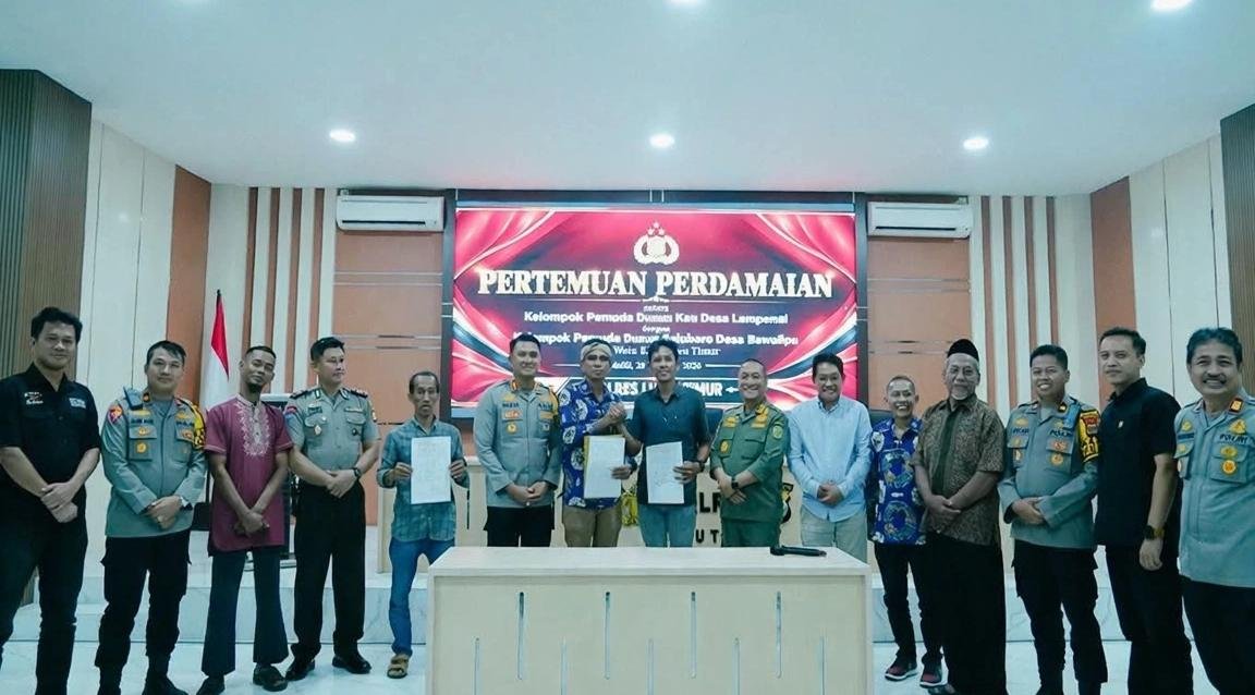Bupati dan Kapolres Lutim Pimpin Mediasi, Dua Kelompok Pemuda yang Bentrok Sepakat Berdamai